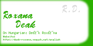 roxana deak business card